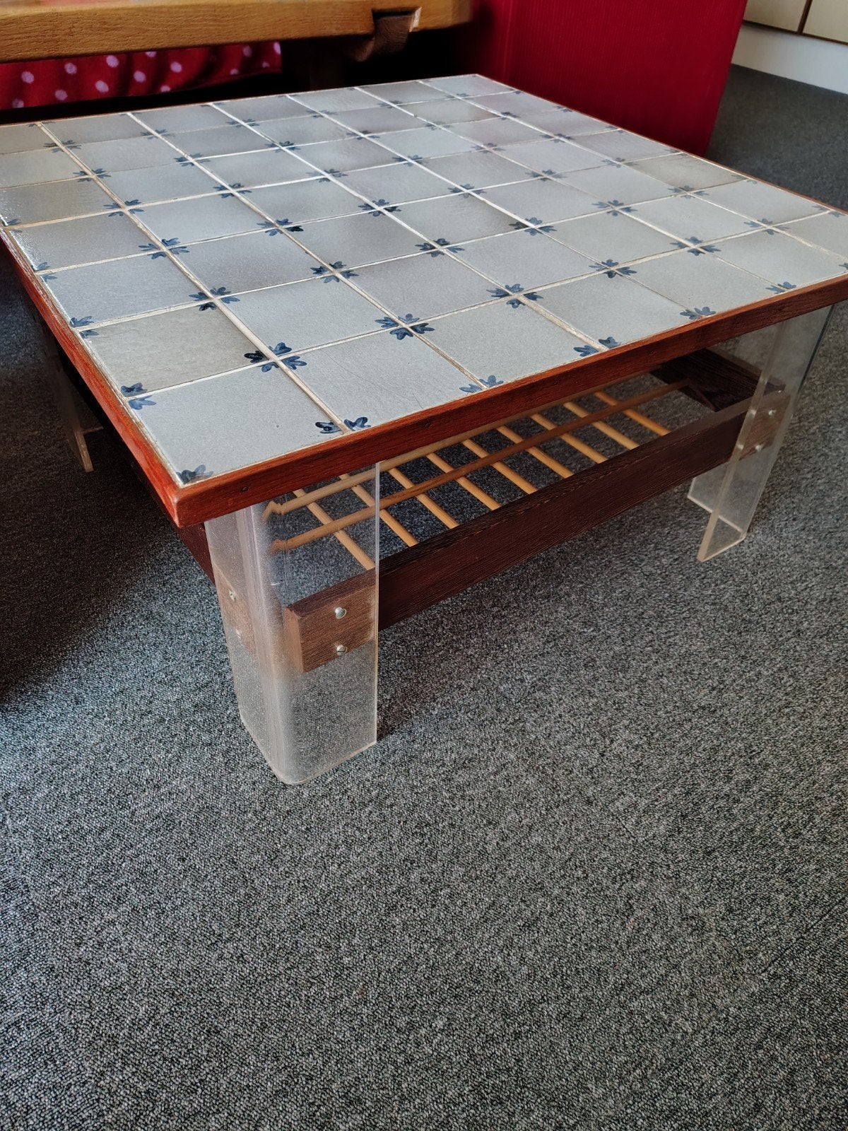 Bijzettafel met tegels - 81x81 cm, Ophalen, Gebruikt, Vierkant, 75 cm of meer