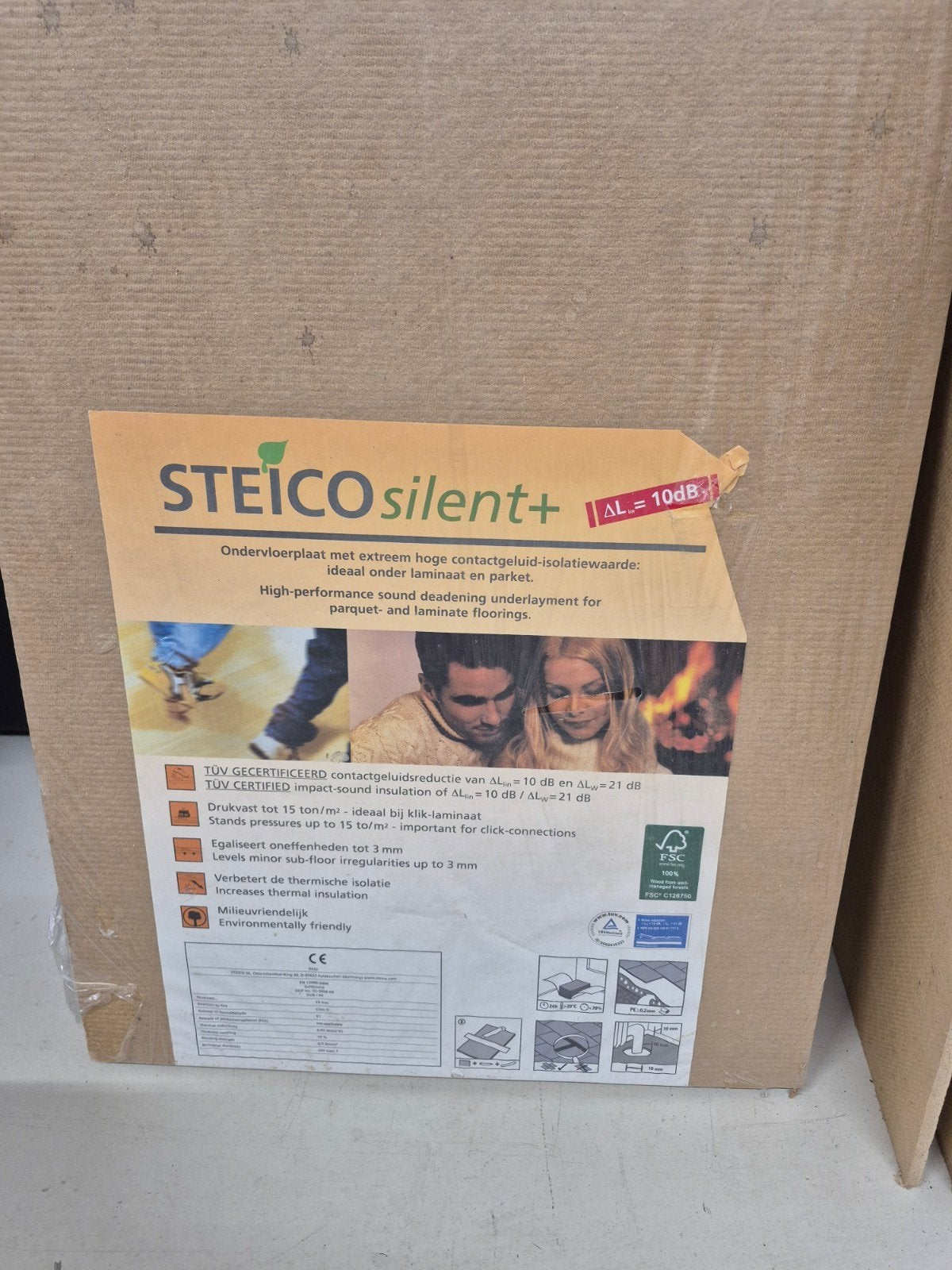 STEICO silent+ ondervloerplaten voor laminaat en parket, Ophalen
