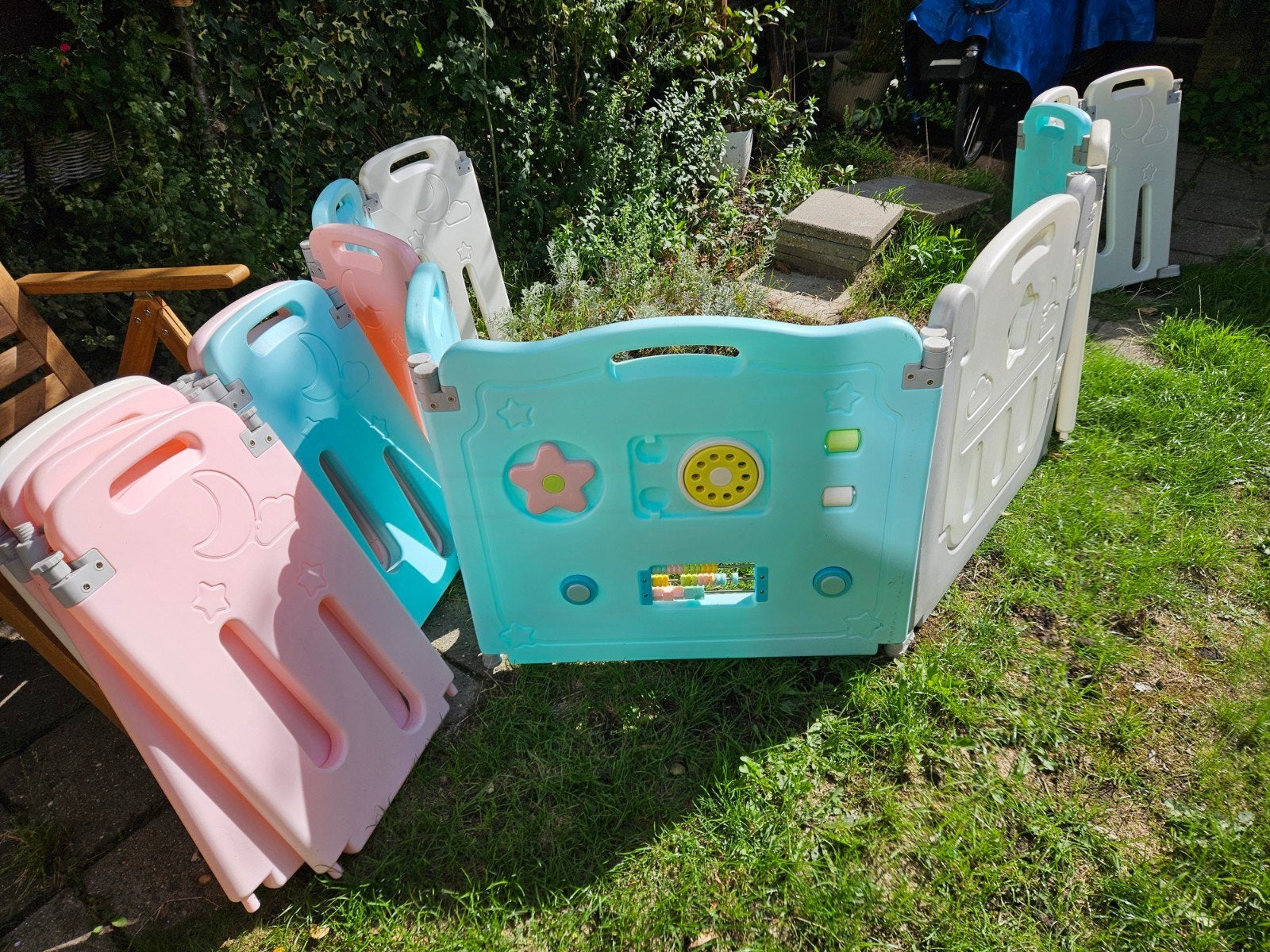 16-delige Baby Box Hekken Set - Roze, Blauw, Grijs, Ophalen, Zo goed als nieuw