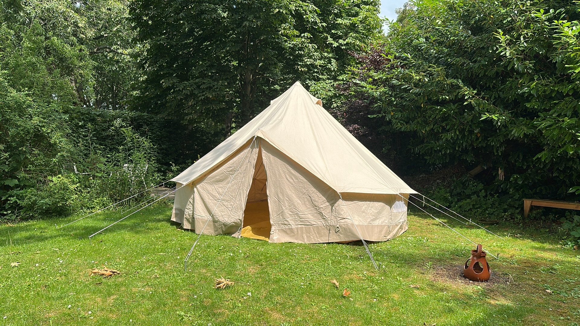 Obelink Sahara 400 tent, 4 pers. slechts 1 week gebruikt, Ophalen, Zo goed als nieuw