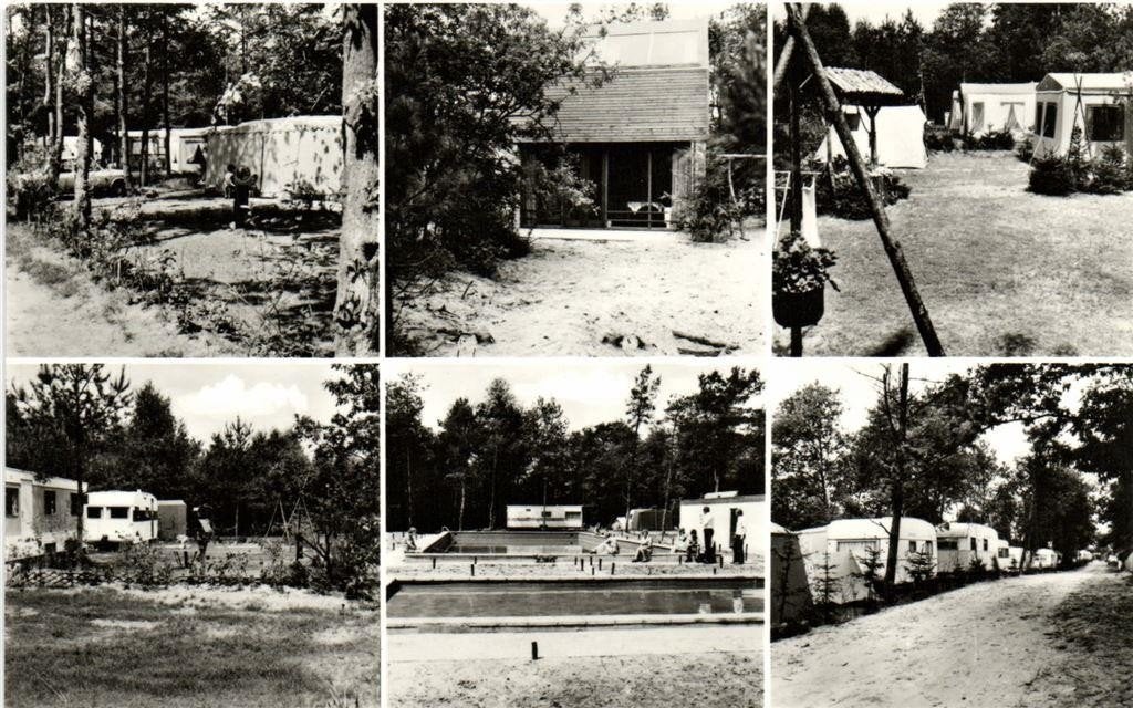 Camping De Roekel, Wekerom - 6 afb - ongelopen, Verzamelen, Ophalen of Verzenden, 1960 tot 1980, Ongelopen, Gelderland