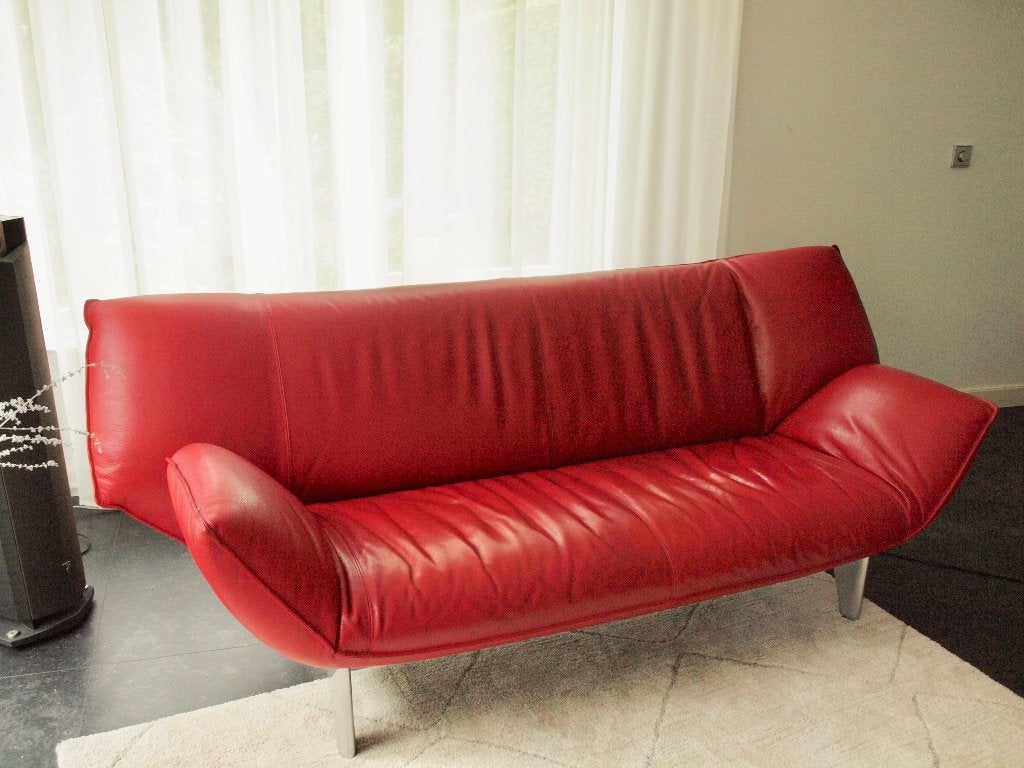 Leolux Tango 3-zitsbank, Ophalen, Gebruikt, 75 tot 100 cm, Leer