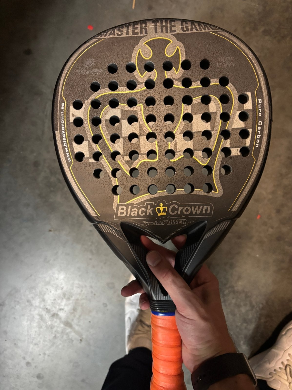 Black Crown Special Power Padelracket, Ophalen of Verzenden, Zo goed als nieuw, Padelracket