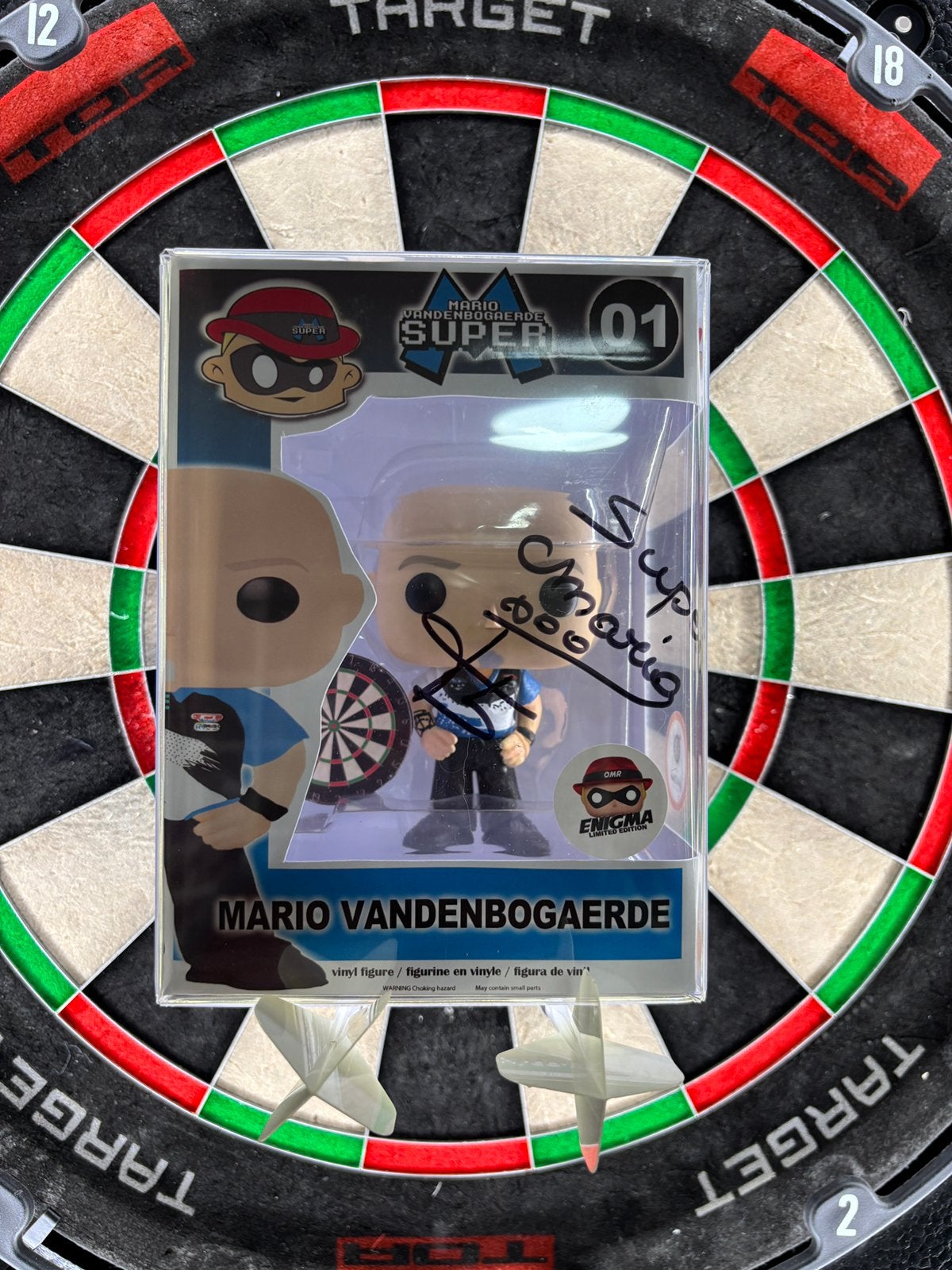 Gesigneerde Mario Vandenbogaerde Funko Pop - Uniek!, Ophalen of Verzenden, Zo goed als nieuw