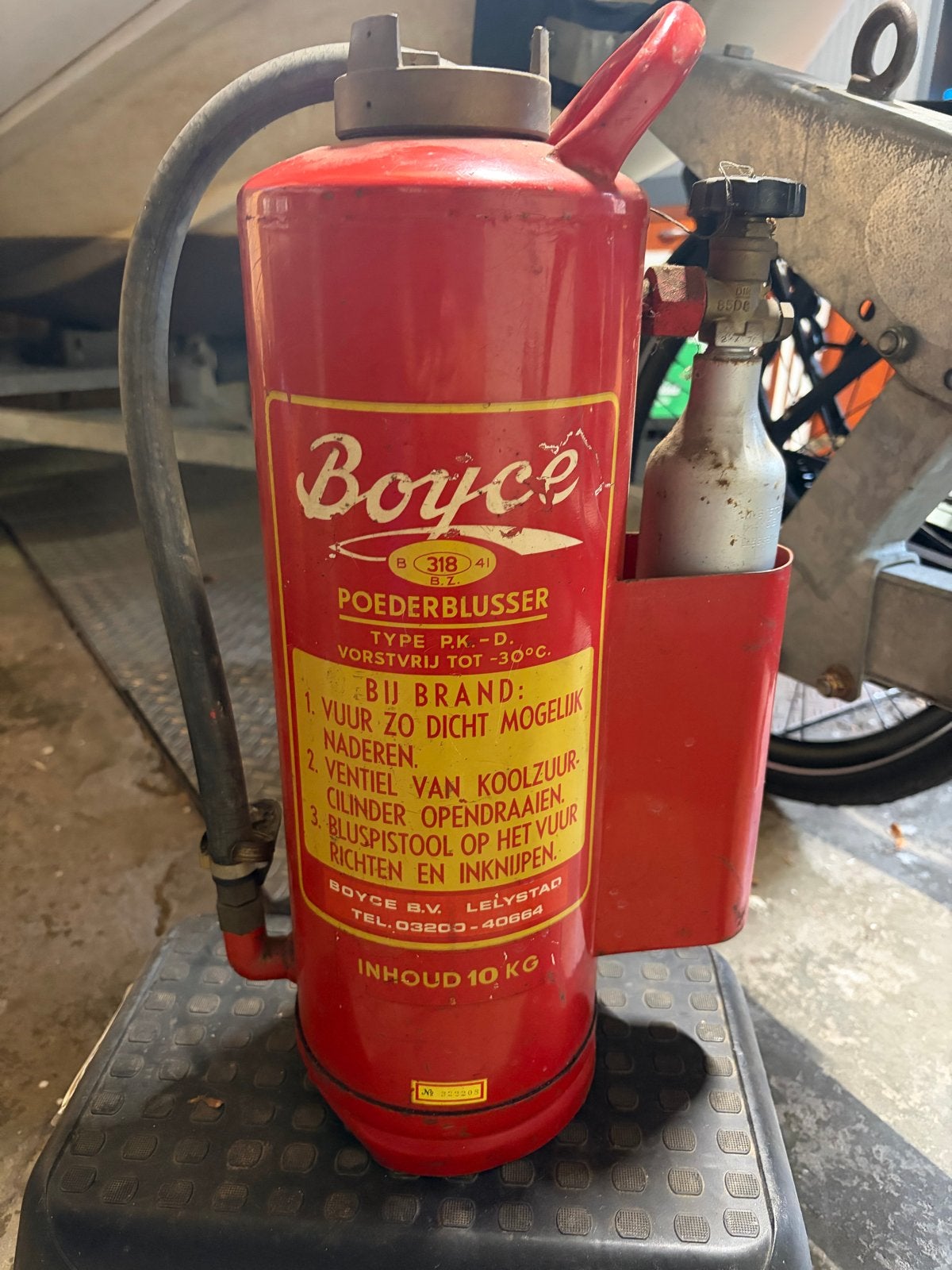Vintage Boyce Poederblusser Decoratief mancave oldtimer, Huis en Inrichting, Ophalen, Gebruikt, Brandblusser