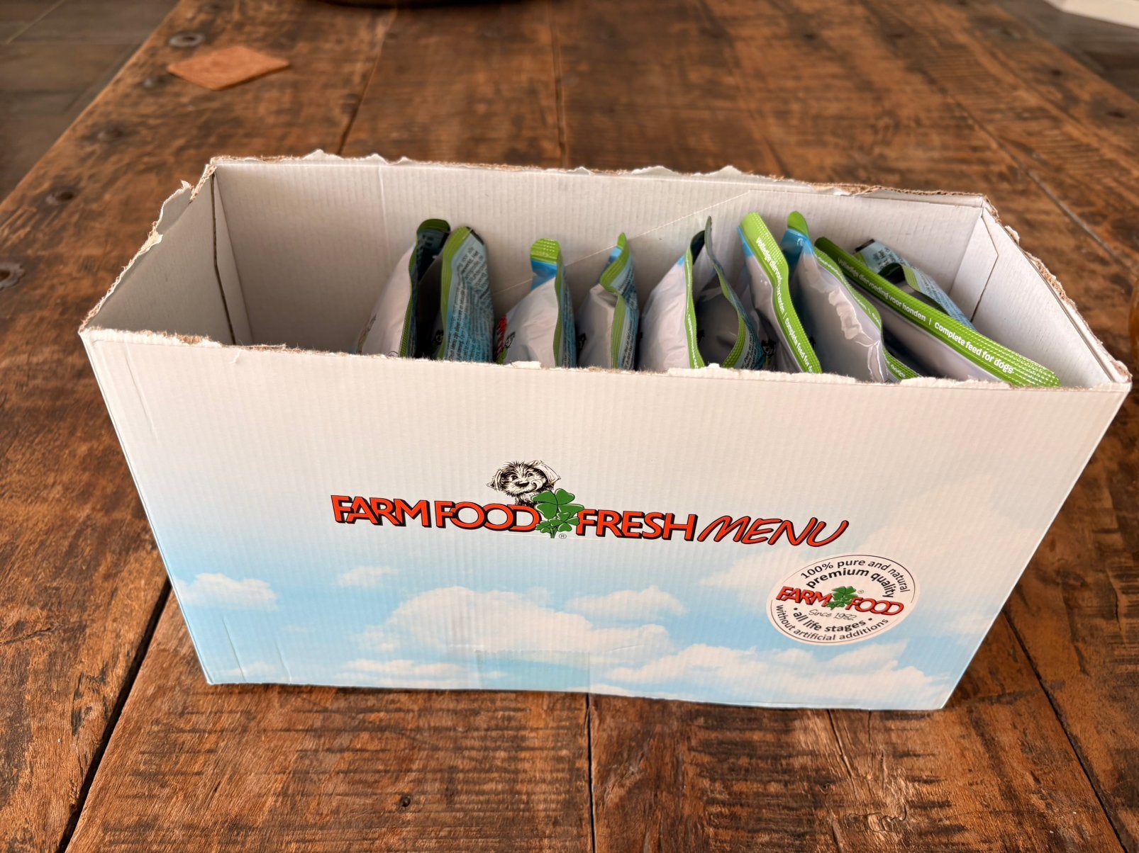 10 x 300 gr Farm Food Fresh Menu Runderpens en Hart natvoer, Dieren en Toebehoren, Ophalen of Verzenden, Hond
