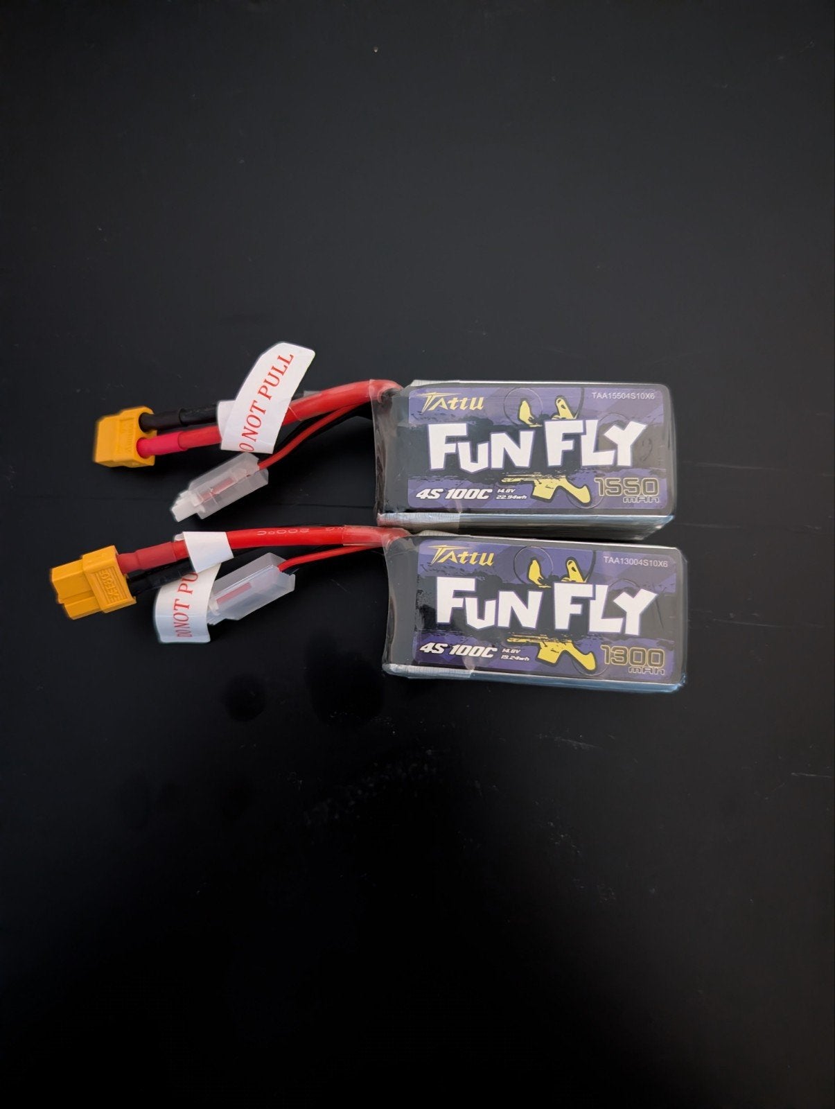 Tattu FunFly 4S LiPo Accu's (1550mAh & 1300mAh) - Ongebruikt, Ophalen, Nieuw