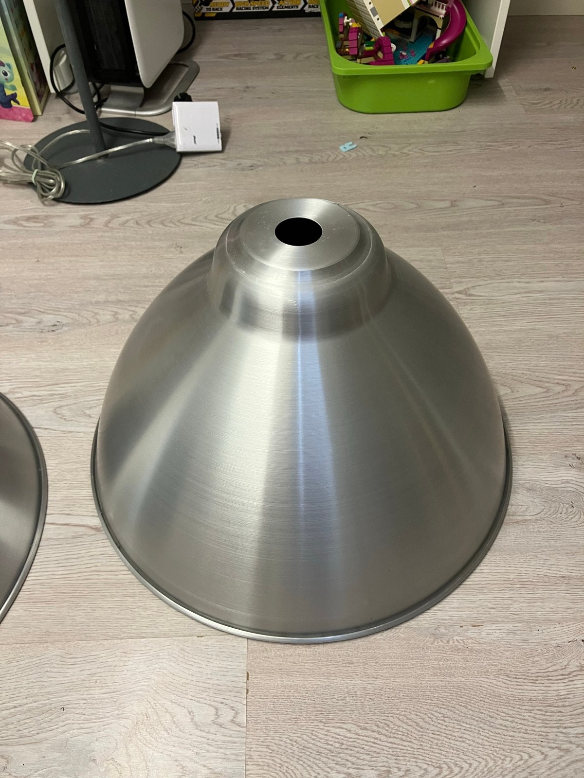 Set van 2 hanglampen met plafondplaat, Ophalen, Gebruikt, Metaal