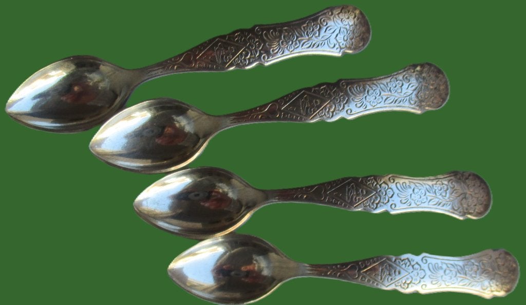 Zilver kleur lepels biedemeijer~Theelepels~Lepeltjes, Antiek en Kunst, Ophalen of Verzenden