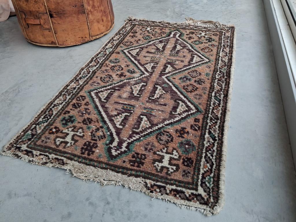 Kelim loper perzisch Iraans kleed tapijt mat nude, Huis en Inrichting, Stoffering | Tapijten en Kleden, Gebruikt, 200 cm of meer