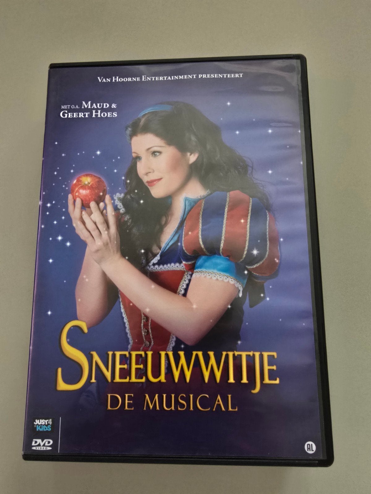 Dvd sneeuwwitje de musical - Van Hoorne - Maud Geert Hoes, Show, Alle leeftijden, Komedie, Ophalen of Verzenden
