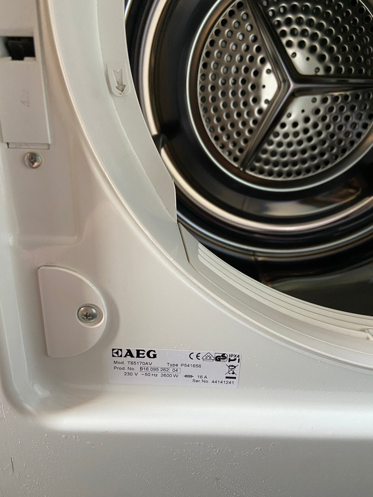 AEG Lavatherm T55700 - Condensdroger met Silent System, Witgoed en Apparatuur, Ophalen, 6 tot 8 kg, Gebruikt, Voorlader