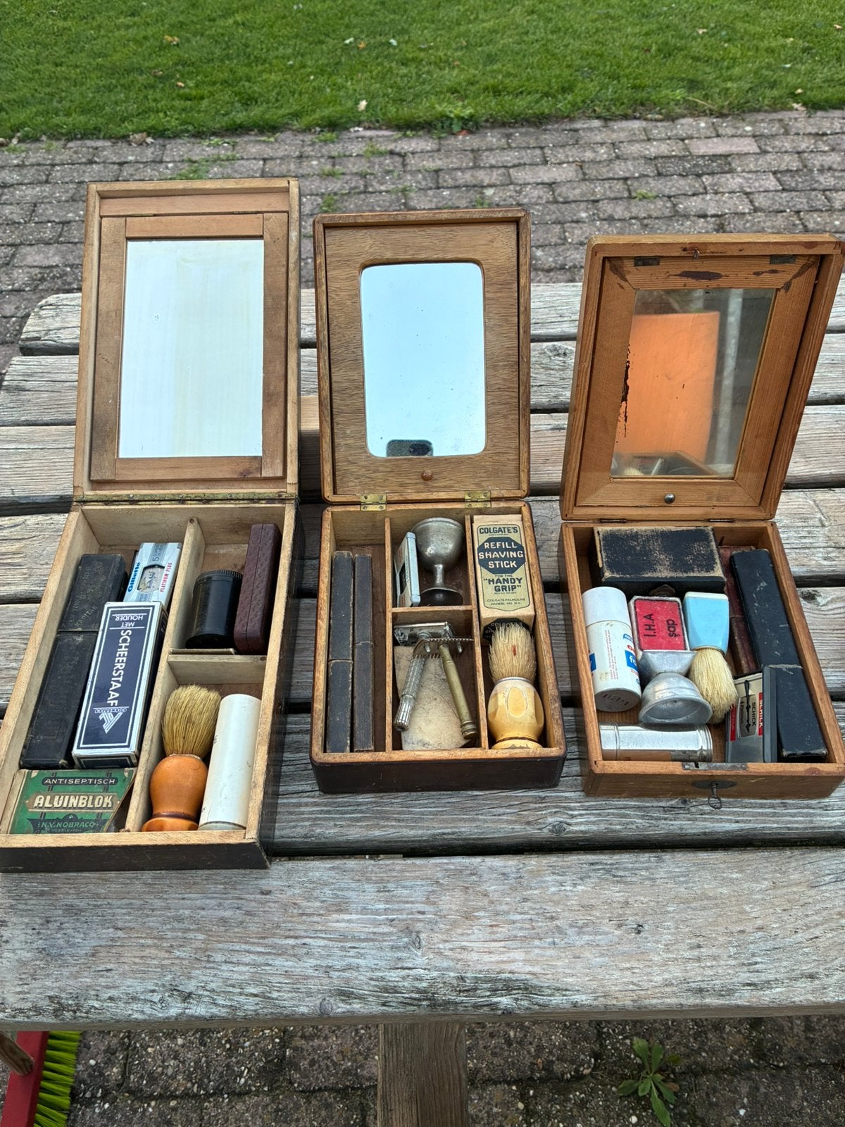 Oude scheersets, Ophalen