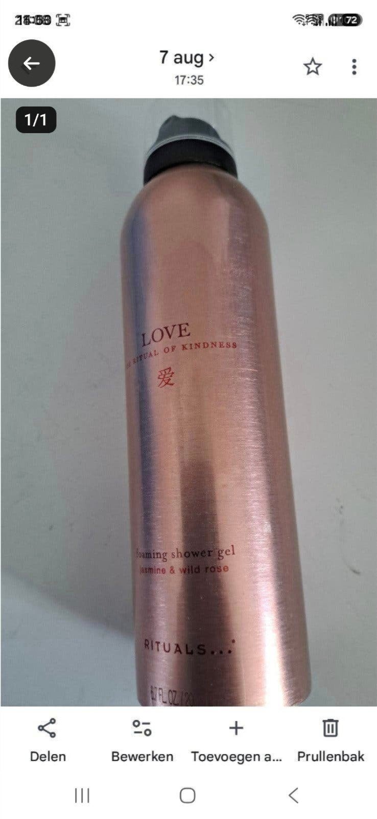 Rituals Love Foaming Shower Gel Jasmijn & Wilde Roos, Ophalen of Verzenden