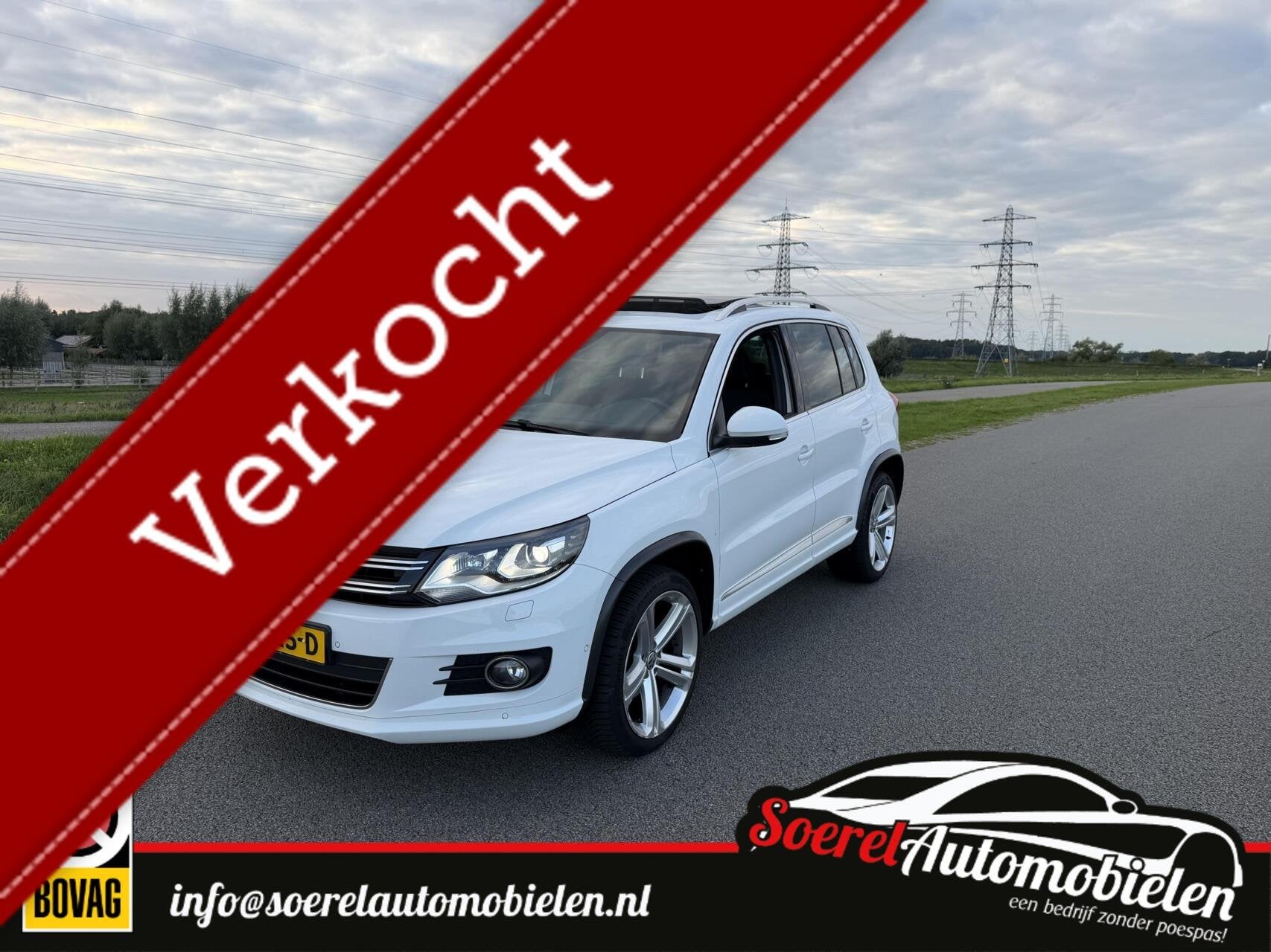 Volkswagen Tiguan 1.4 TSI R-Line Edition, Auto's, Voorwielaandrijving, Euro 6, 4 cilinders, Wit