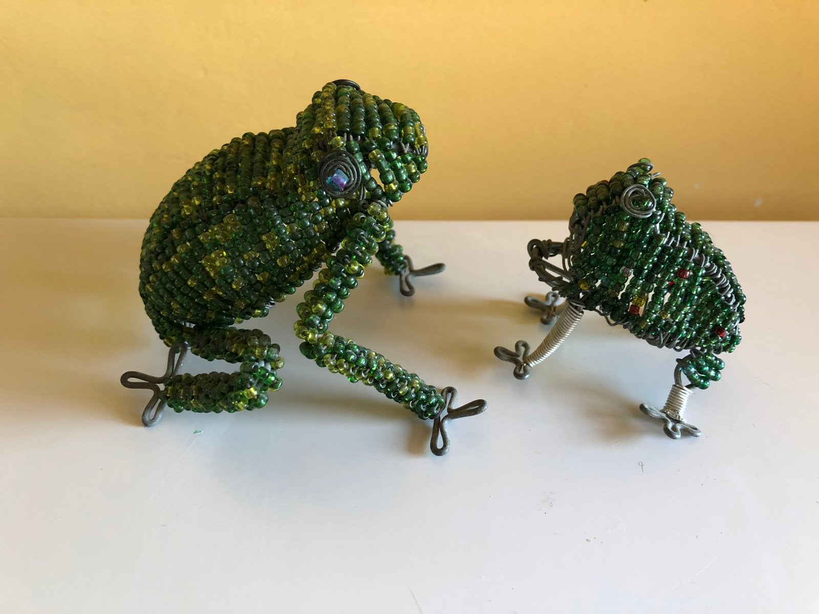 2 kunstwerkjes kikker van Wireworx. Handgemaakt fairtrade, Ophalen of Verzenden