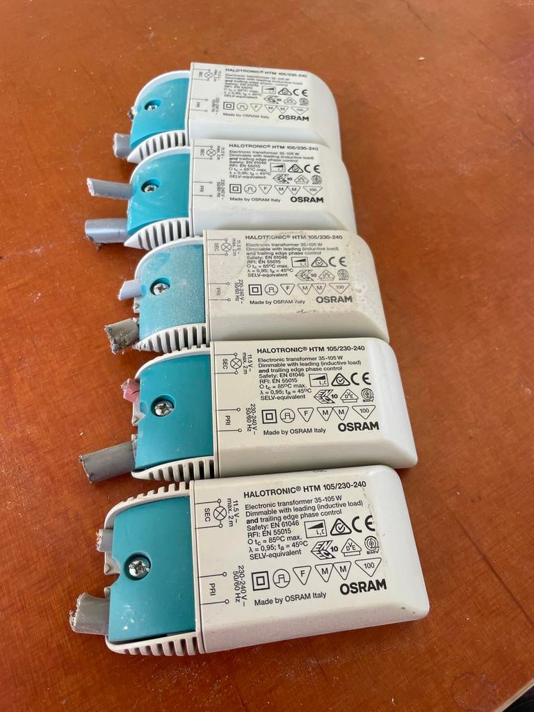 5x Osram HALOTRONIC HTM 105/230-240 transformator, Ophalen of Verzenden, Zo goed als nieuw