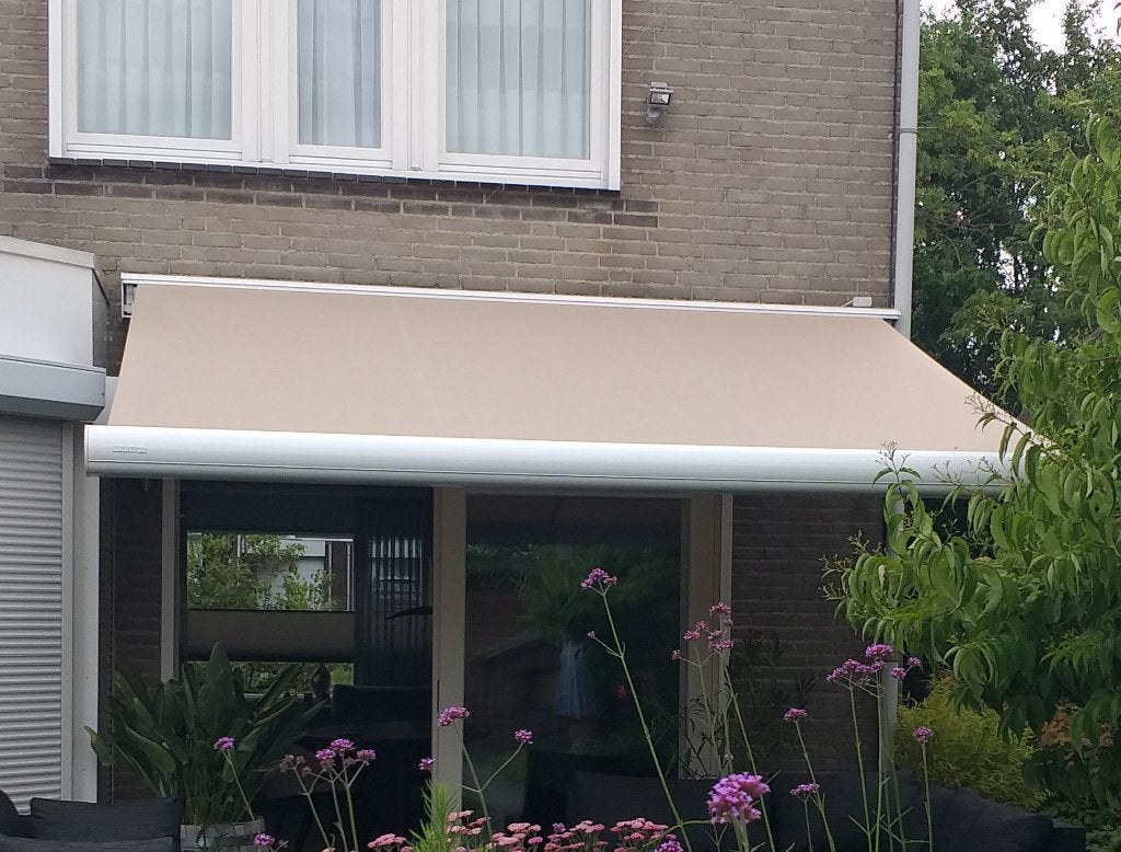 Terras zonwering, Ophalen, 250 cm tot 450 cm, Nieuw, Elektrisch