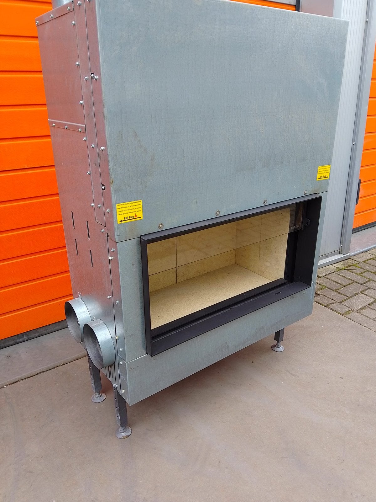 Demo model KALFIRE liftdeur haard houtkachel inbouwkachel, Ophalen, Houtkachel, Zo goed als nieuw, Inbouw