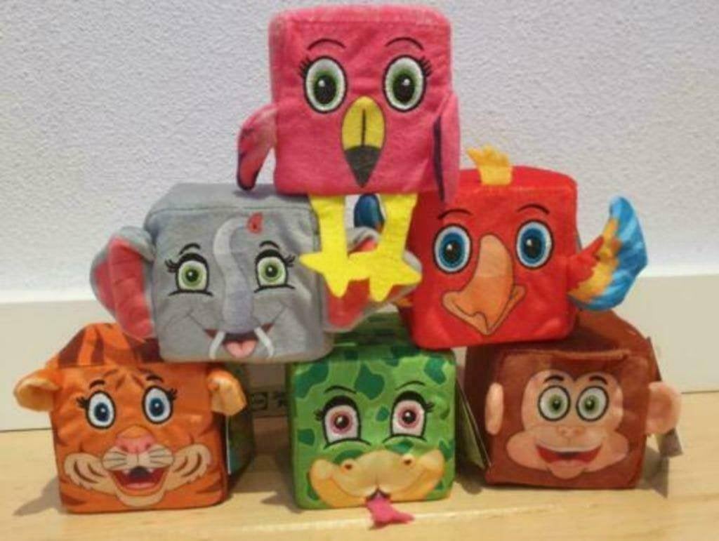 Kubus knuffels: 6 stuks jungle mini's - NIEUW, Lidl, Overige karakters, Overige typen, Nieuw