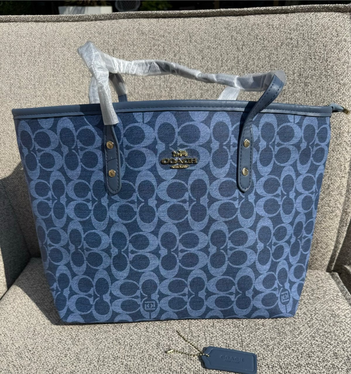 Coach denim look, Ophalen of Verzenden, Nieuw, Blauw, Shopper