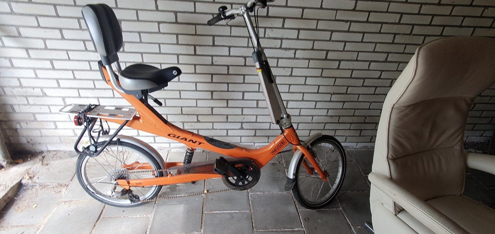 Giant Revive Ligfiets - Comfortabel en Uniek, Ophalen, Gebruikt, Velgrem, Giant