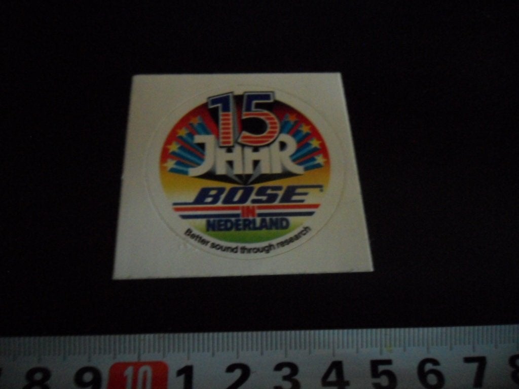 sticker 15 jaar BOSE in Nederland, Ophalen, Zo goed als nieuw