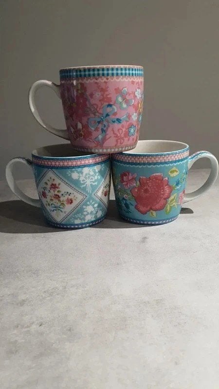 Pip Studio Royal Raja Mokken Set 3x Porselein, Ophalen of Verzenden, Zo goed als nieuw, Overige stijlen, Kop(pen) en/of Schotel(s)