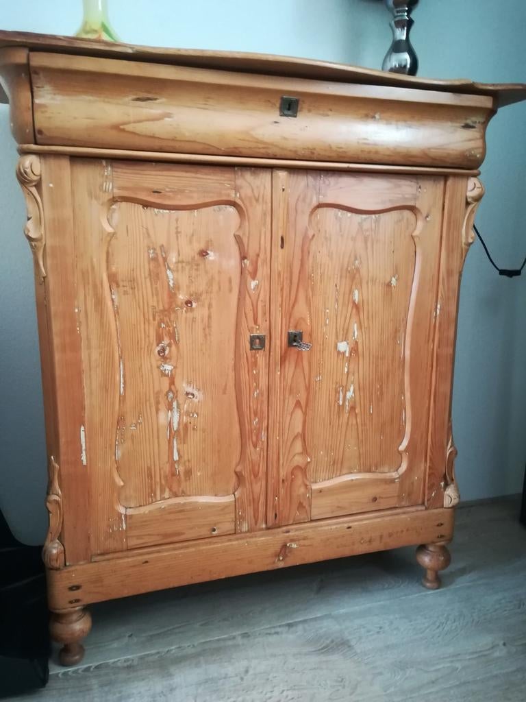 Antiek meidenkastje, Ophalen, Gebruikt, 25 tot 50 cm, 50 tot 100 cm