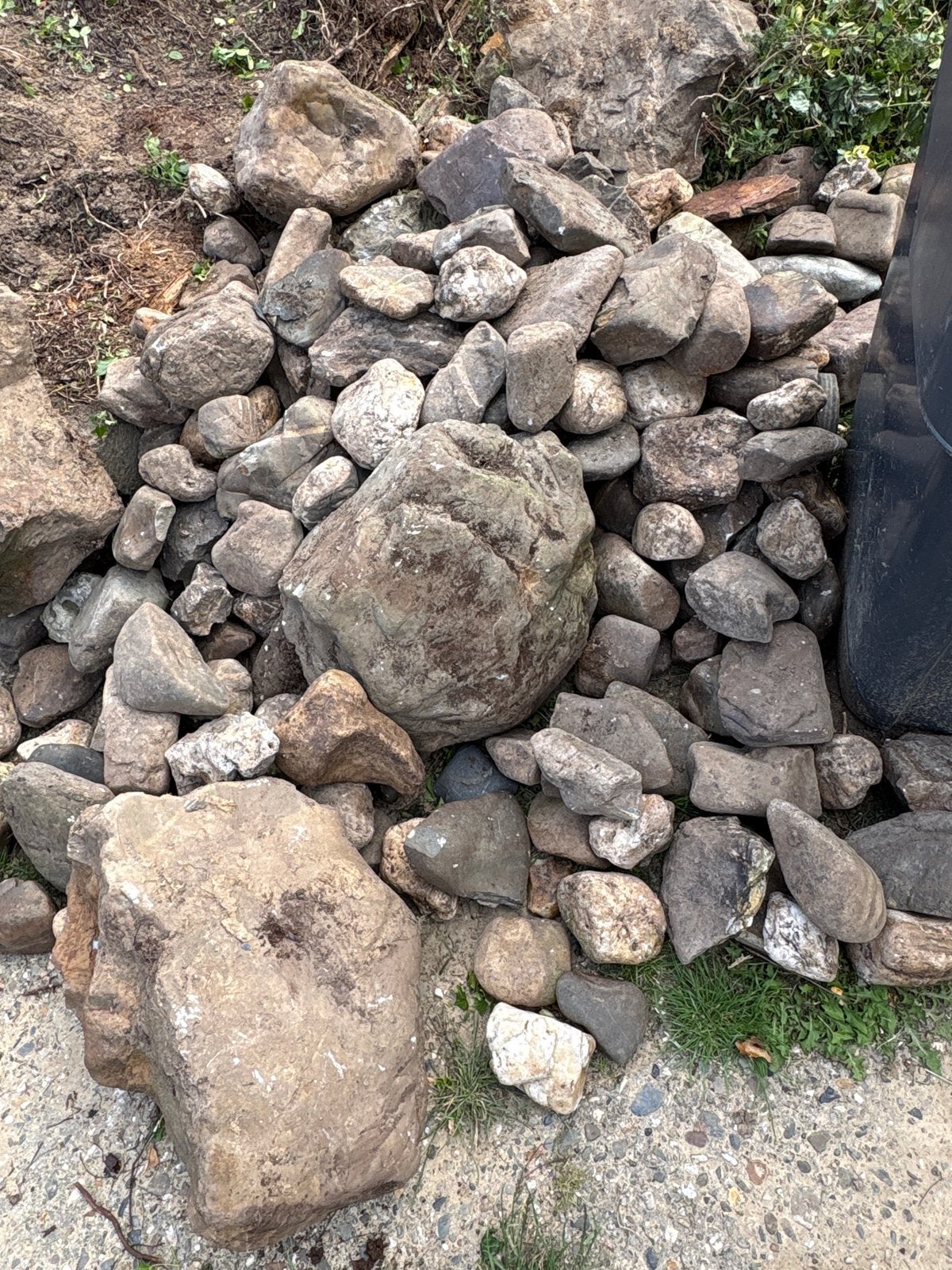 Maaskeien, Tuin en Terras, Grind, Keien en Split, Ophalen, Gebruikt, Grijs, Kei