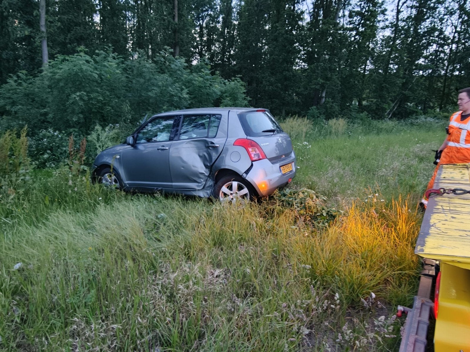 Suzuki Swift 1.5 5D Grijs 2008 - Schadeauto, Ophalen of Verzenden, Zilver of Grijs, Benzine, Hatchback