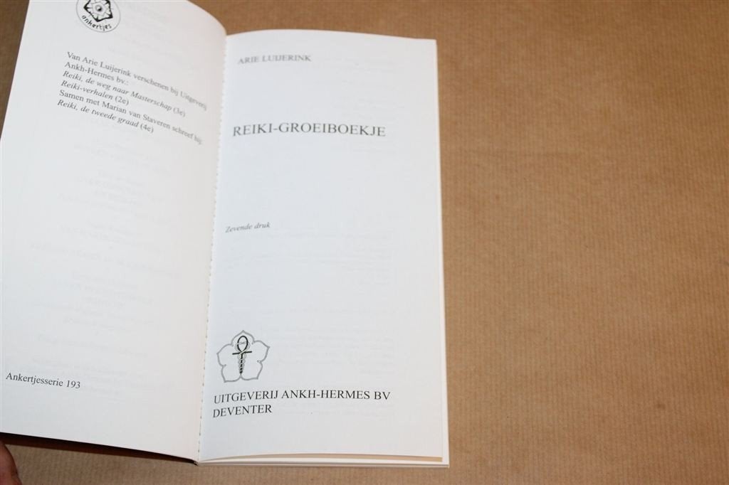 Reiki-Groeiboekje — Inleiding Reiki, Ankertjesserie 193, Ophalen of Verzenden, Zo goed als nieuw, Overige onderwerpen, Achtergrond en Informatie
