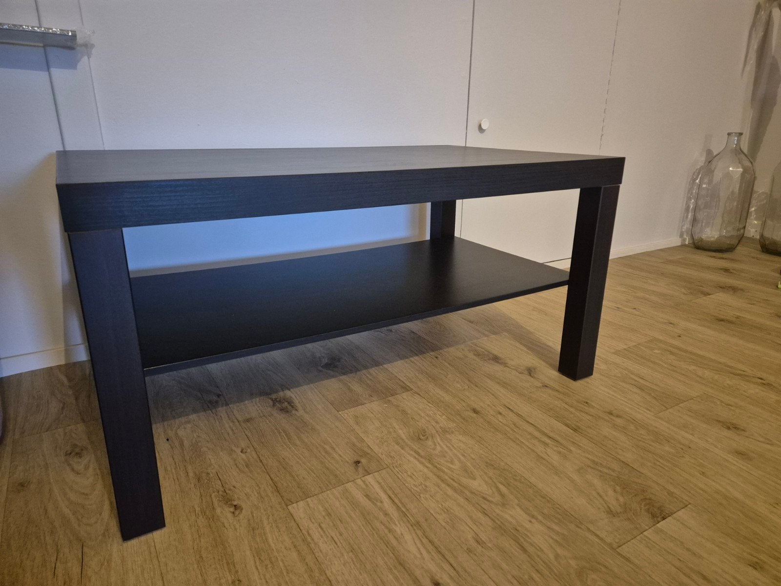 Lack salontafel zwart bruin Ikea, Huis en Inrichting, Ophalen, 25 tot 50 cm, Vierkant, 50 tot 100 cm