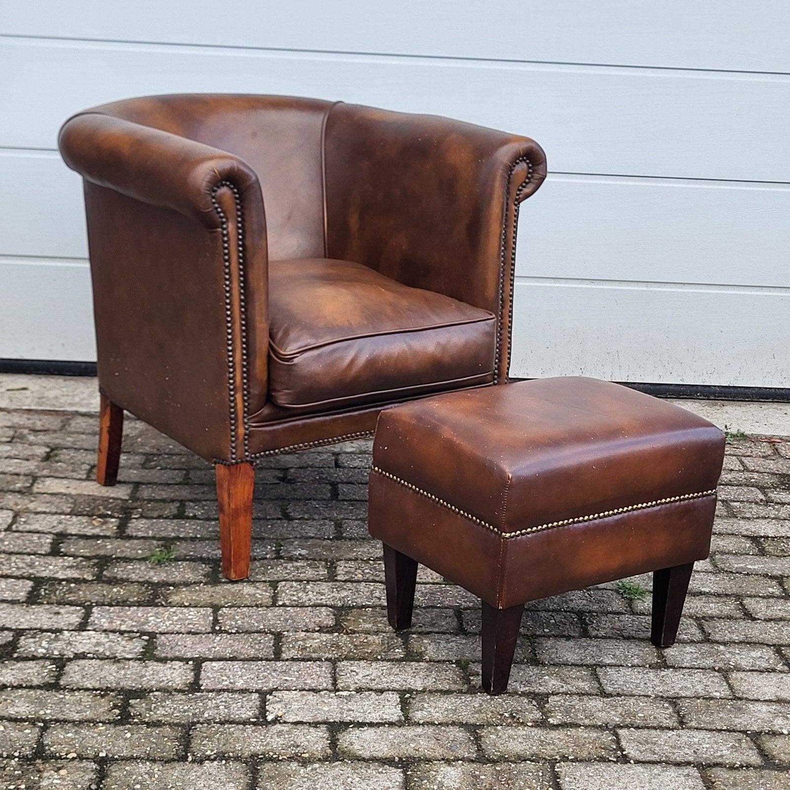 Chesterfield fauteuil Laura Ashley via inruil verkregen., Huis en Inrichting, Ophalen of Verzenden, Gebruikt, 75 tot 100 cm, Chesterfield