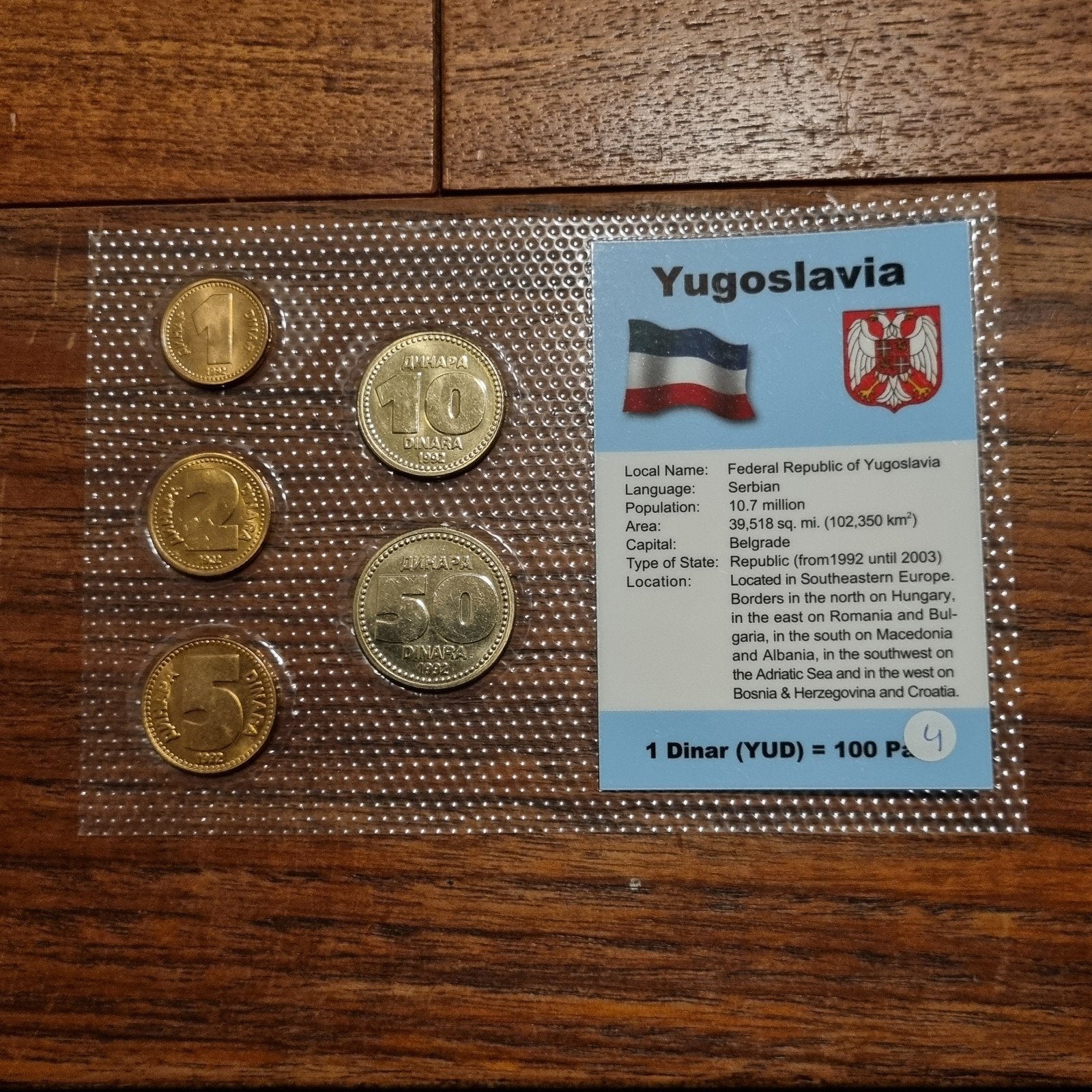 Set munten van Joegoslavië - 1, 2, 5, 10, 50 Dinara, Postzegels en Munten, Munten | Europa | Niet-Euromunten, Ophalen of Verzenden