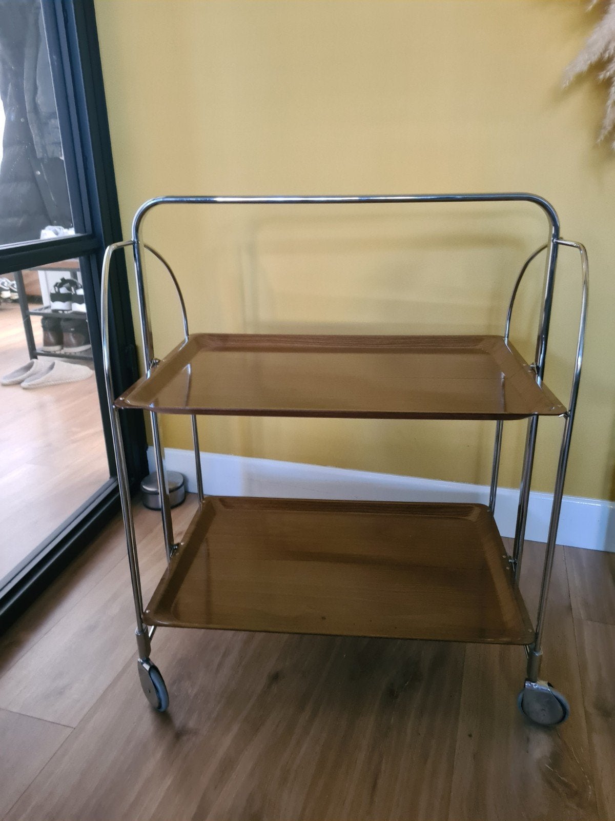 mooie vintage serveerwagen, Duitse makelij, Huis en Inrichting, Ophalen, Rechthoekig, 75 cm of meer, 60 cm of meer