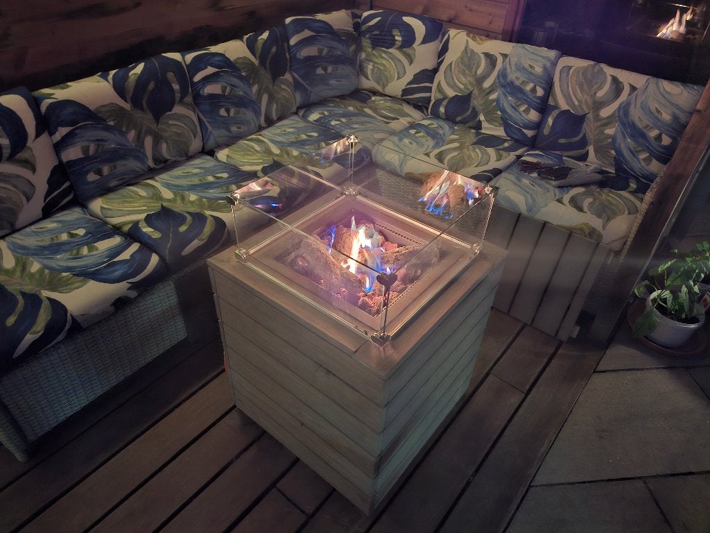 Vuurtafel op gas, Tuin en Terras, Ophalen, Gebruikt