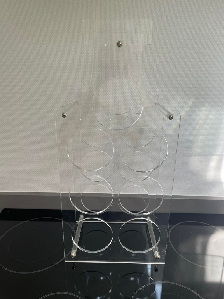 Retro/Vintage Plexiglas Wijnrek, Ophalen, Zo goed als nieuw, Kunststof