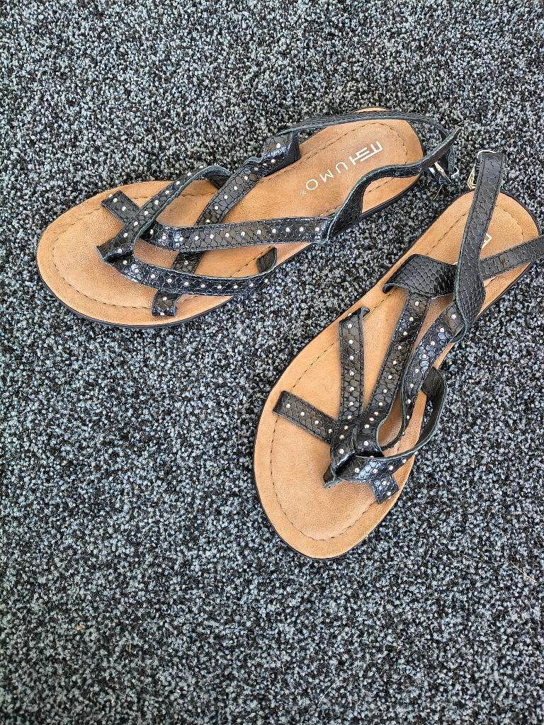 Leren sandalen maat 38 nieuw, Ophalen, Nieuw, Sandalen of Muiltjes