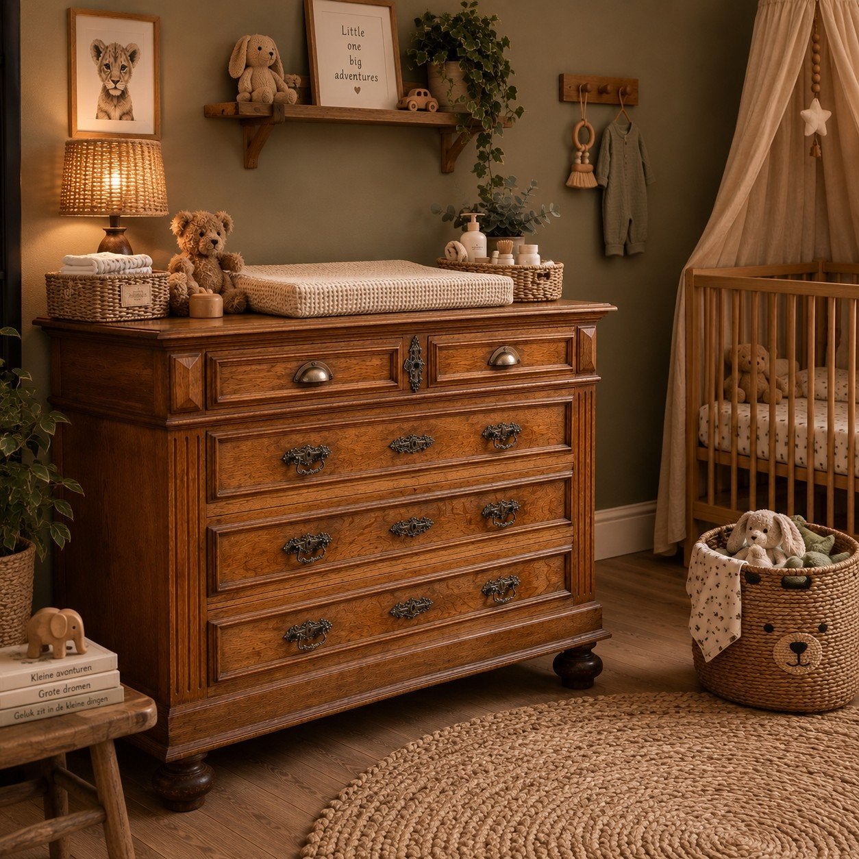 baby commode ladenkast antieke kinderkamer dressoir vintage, Ophalen, 50 tot 70 cm, 100 cm of meer, 90 tot 105 cm