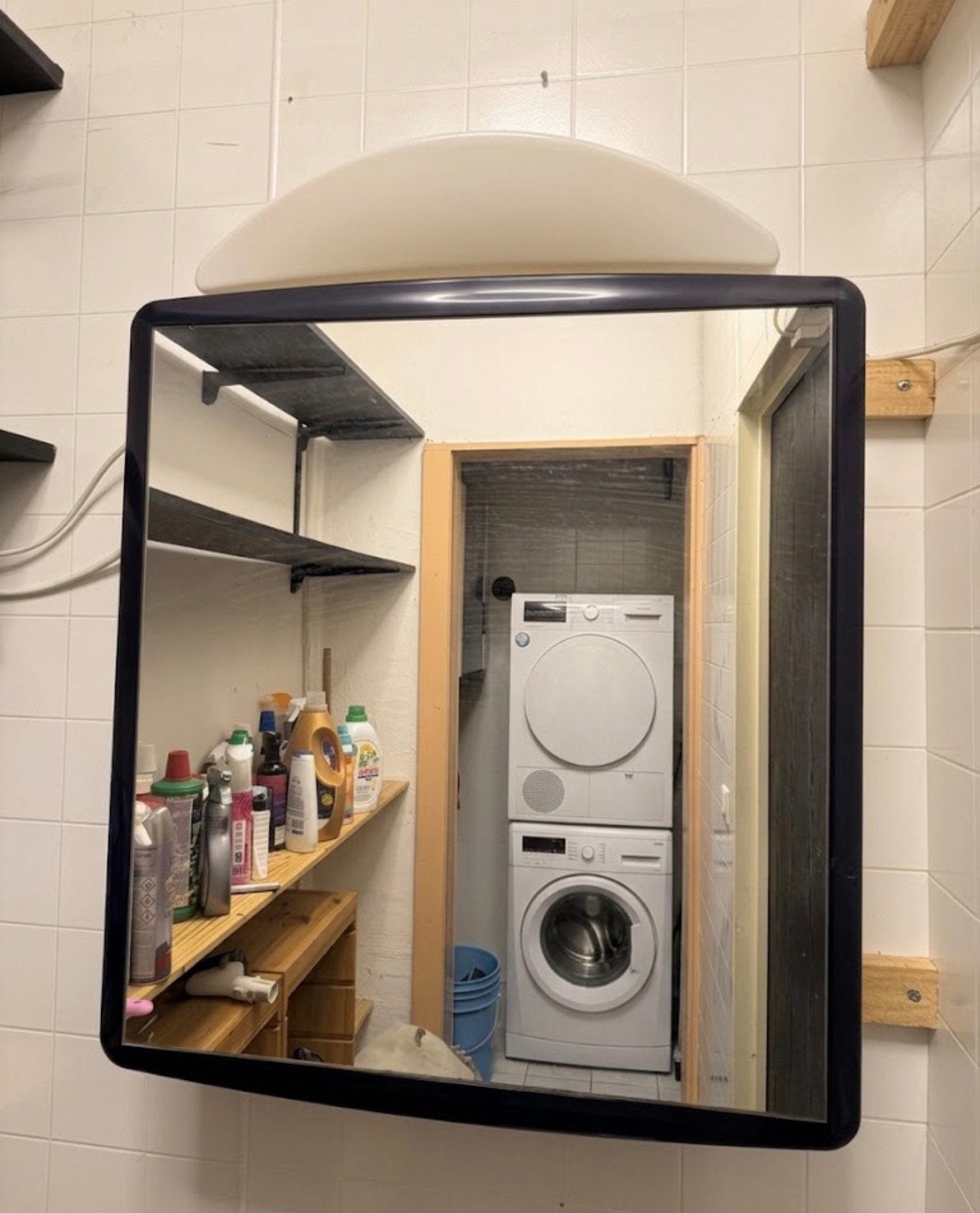 Spiegel kast, Huis en Inrichting, Woonaccessoires | Spiegels, Ophalen, Minder dan 50 cm, Zo goed als nieuw, Minder dan 100 cm