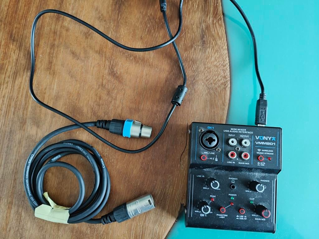 Vonyx VMM201 Mixer, Ophalen of Verzenden, Gebruikt, Minder dan 5 kanalen, Microfooningang