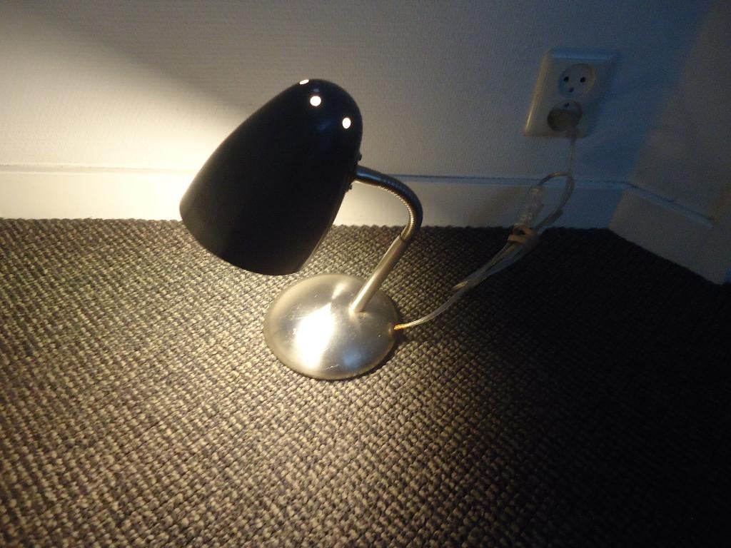 1x HEMA retro bureaulamp voet basis grijs Art nr 13 31 1261, Gebruikt, Ophalen of Verzenden, Overige materialen, Minder dan 50 cm