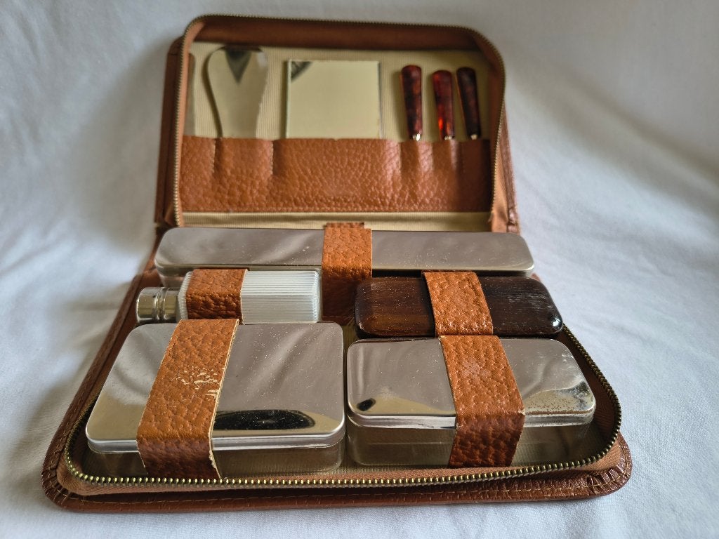 Vintage heren reisset, Ophalen of Verzenden, Zo goed als nieuw, Overige kleuren, Heer