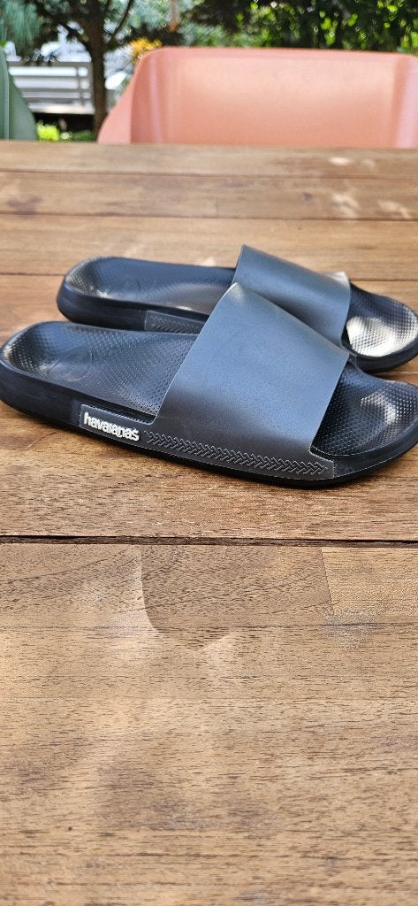 Havaianas slide classic maat 43/44, Slippers, Zwart, Havaianas, Ophalen of Verzenden