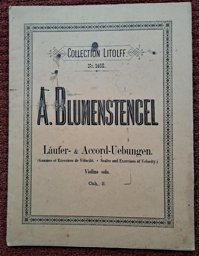 JAKOB DONT - A. BLUMENSTENGEL - viool, Muziek en Instrumenten, Bladmuziek, Gebruikt, Overige genres, Overige soorten, Ophalen of Verzenden