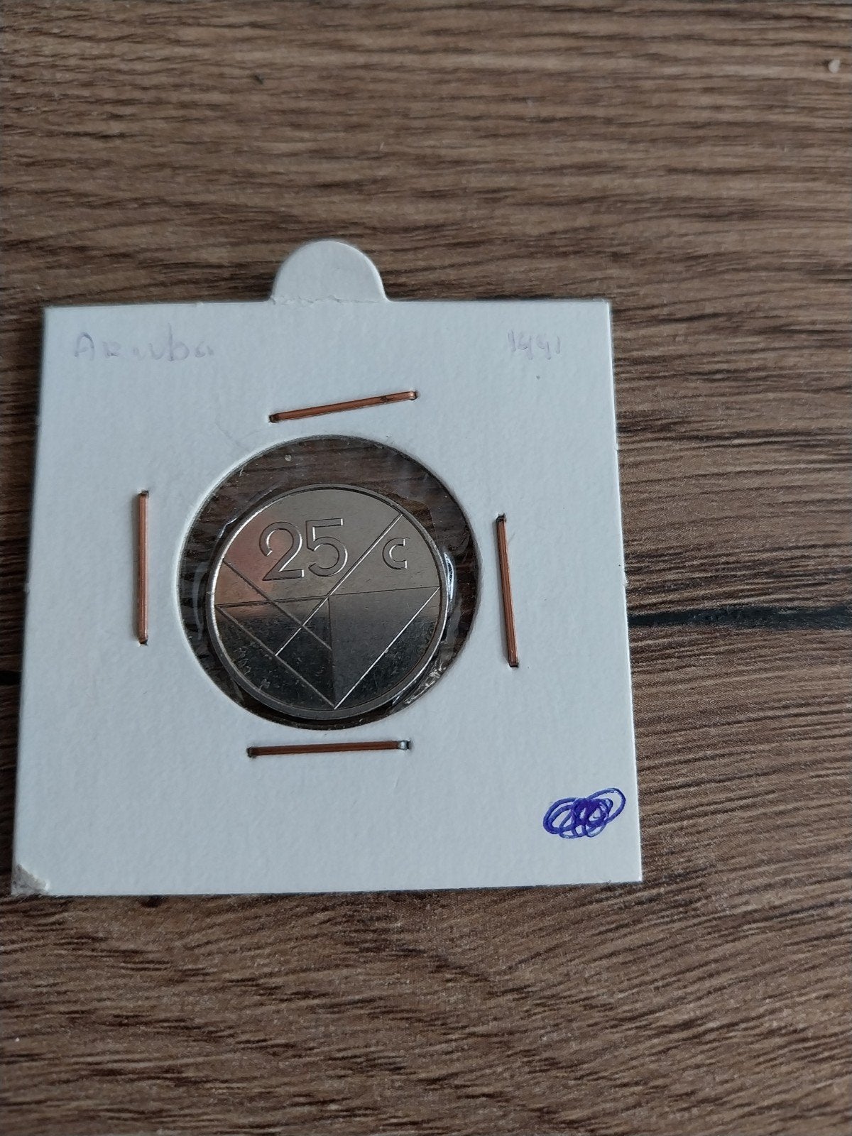 Aruba 25 Cent Munt 1991, Ophalen of Verzenden