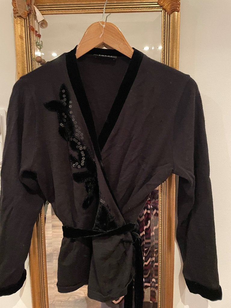 Tuzzi wollen zwart wikkel vest maat L, Kleding | Dames, Tuzzi, Verzenden, Zwart, Maat 42/44 (L)