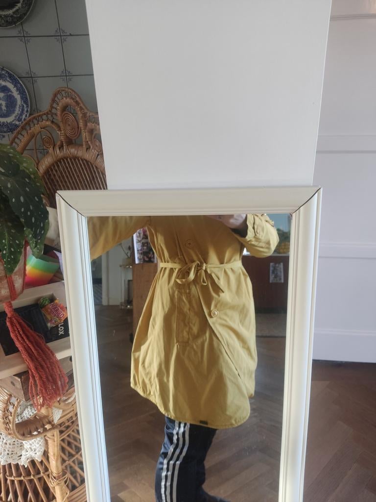 Numph trenchcoat maat 38. okergeel. leuek en originele jas!, Ophalen of Verzenden, Zo goed als nieuw, Maat 38/40 (M), Geel