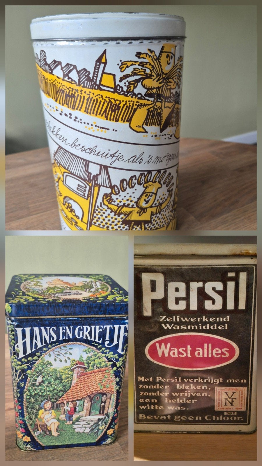 Vintage Bolletje Beschuitbus en Sprookjesblikken, Verzamelen, Blikken, Ophalen of Verzenden, Gebruikt, Overige